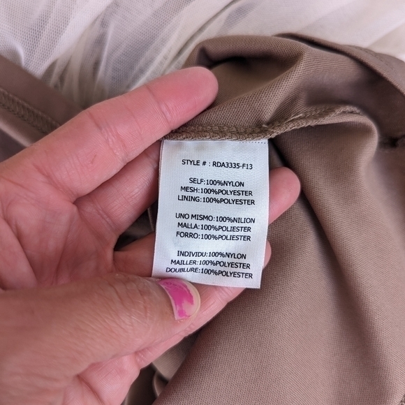 Ryu texted knot knitted dress peekaboo tule‎ size sm - Picture 7 of 8